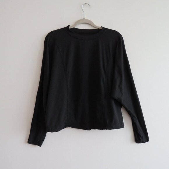 SWEATY BETTY After Class Organic Cotton Sweatshirt in Black Gym Lounge - Size S - Picture 2 of 14
